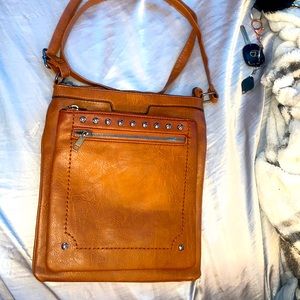 Studded Crossbody Bag- Zippered